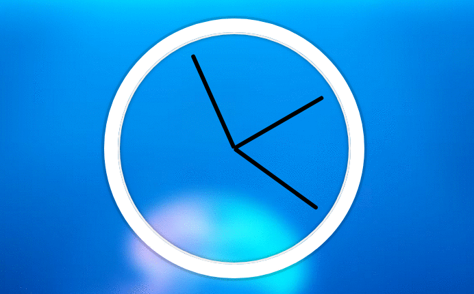 Clock with flicker