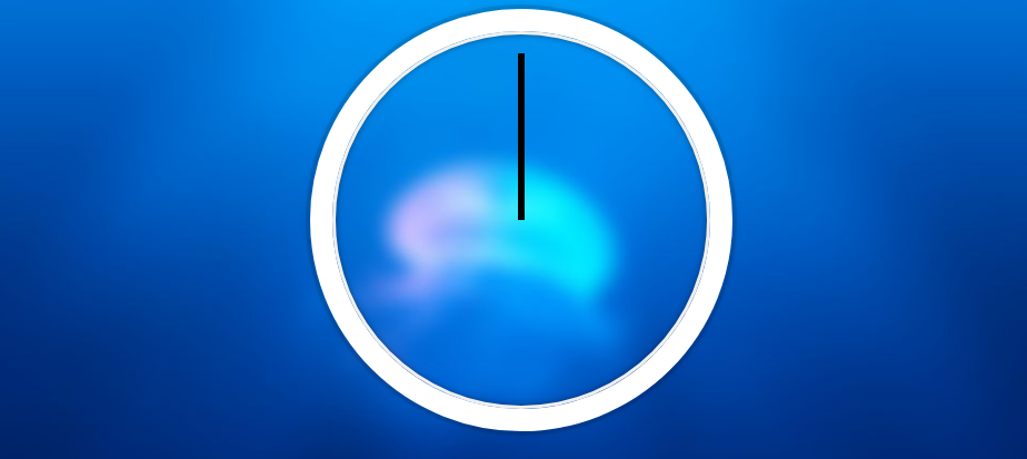 Clock with hands defaulting to 12