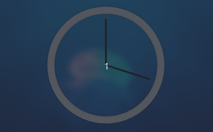 Clock with second hand animation